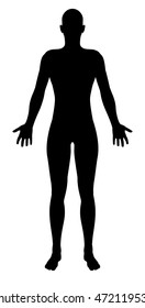 A stylised unisex human figure standing in silhouette
