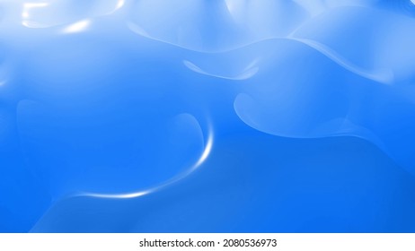 Stylish abstract background  surface soft translucent material  Creative soft bright 3d bg and inner glow for festive events  Blue gradient  3d render