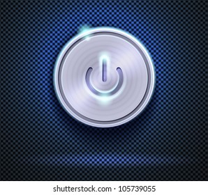 Stylish Computer Power Button On Textured Background