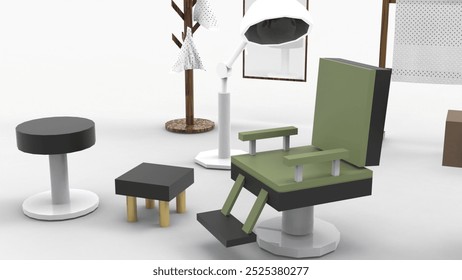 A stylish display of barber shop products, highlighting various grooming essentials. - Powered by Shutterstock