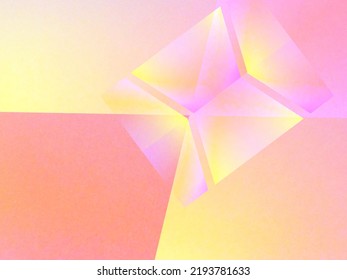 Stylish Pastel Neon Orange Yellow Pink Soft Color Transition Abstract Gradient Geometric  Dynamic Shape Energy Motion Power Business Success Concept Decorative Background Web Template Banner Graphic 