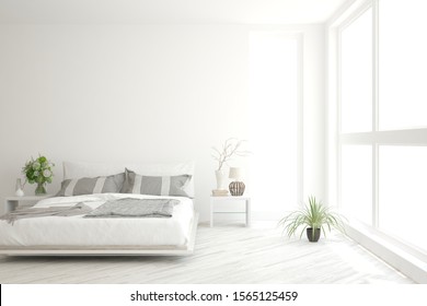 Coastal Boho Style Bedroom Interior Wall Stock Illustration 1669660231 ...