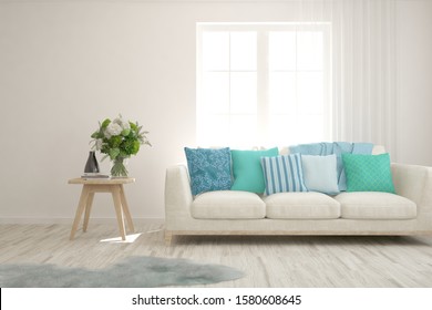 Sea View Living Room Luxury Summer Stock Illustration 1108458710