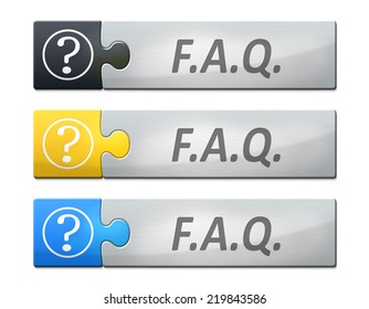 A Stylish Web Banner With Text Faq