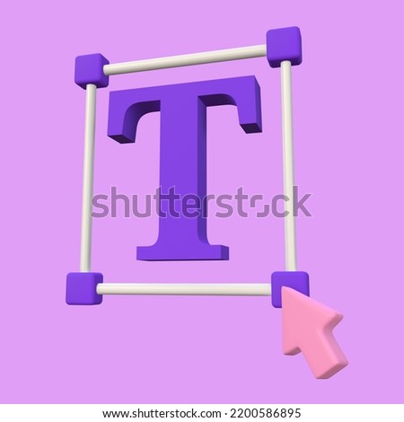 Stylized 3D Typography Side View