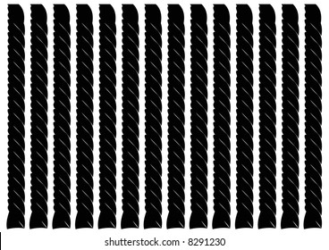 Stylized Black Licorice Twists