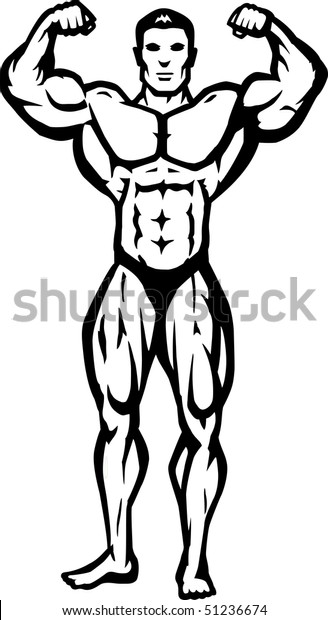 Stylized Bodybuilder Stock Illustration 51236674 | Shutterstock