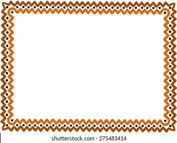 Stylized Border Pattern White Frame Stock Illustration 275483414 ...