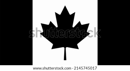 Stylized flag of Canada. Maple Leaf.