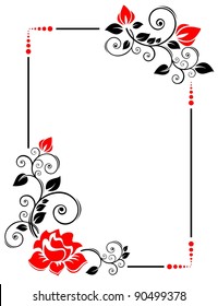 17,429 Black and white rose border Images, Stock Photos & Vectors ...