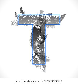 Stylized Grunge Logo Letter
