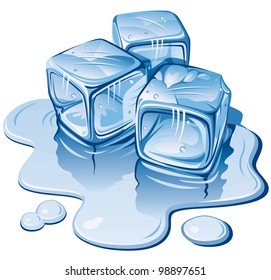 Stylized Ice Cubes On White Background Stock Illustration 98897651 ...