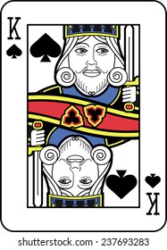 Stylized King of Spades with strong outline