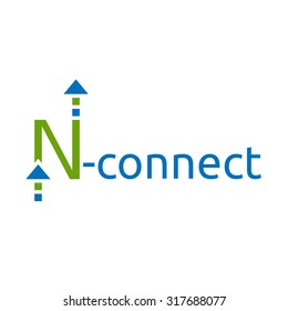 Stylized Letter N Logo Template Connection Stock Illustration 317688077 ...