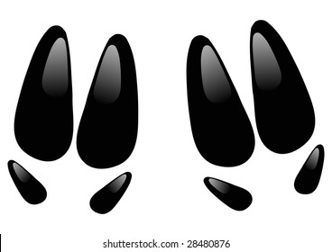 Stylized Pig Footprints