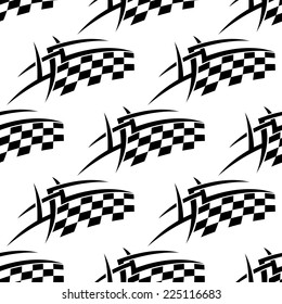 Stylized Seamless Pattern Black White Checkered Stock Illustration ...