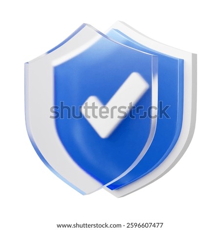 Stylized Shield Icon with Checkmark