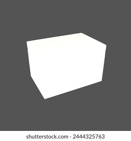 styrofoam box 3d model render iamge