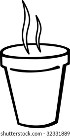 Styrofoam Cup With Hot Beverage Symbol