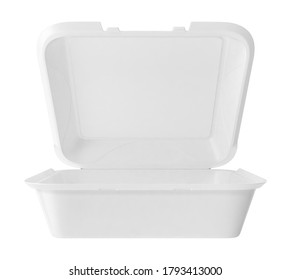 Styrofoam To Go Box 3D Illustration On White Background