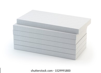 Styrofoam Sheats on white backkground - 3d illustration