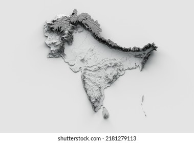 Subcontinent Map India Pakistan Nepal Bhutan Stock Illustration ...