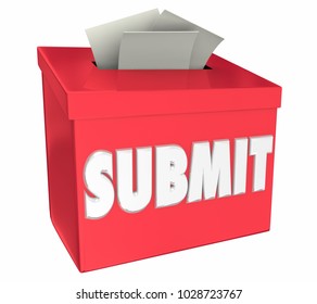 Submit Ideas Apply Here Submission Box 3d Illustration