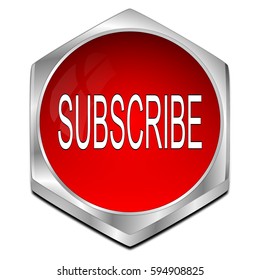 Subscribe Button - 3D illustration
