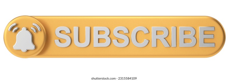 Subscribe icon. Subscribe button. 3D illustration.