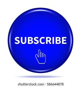 Subscribe icon. Internet button . 3d illustration