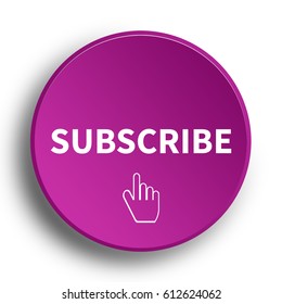 Subscribe icon. Internet button . 3d illustration