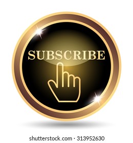 Subscribe icon. Internet button on white background.