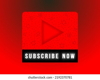 Subscribe Now Button On Red Background

