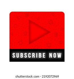 Subscribe Now Button On White Background