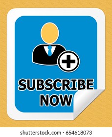 Subscribe Now Icon Representing to Sign Up 3d Illustration