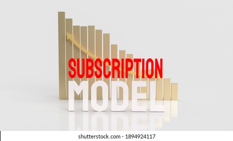 Subscription Model Word For Business Content 3d Rendering 