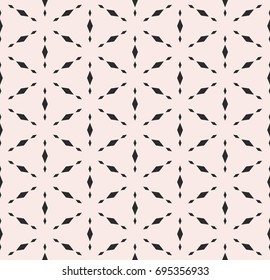 Subtle geometric texture, raster seamless pattern. Modern minimalist monochrome background with simple shapes, rhombuses, snowflakes, triangular grid, repeat tiles. Stylish design for prints, textile