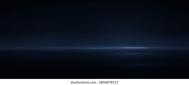 A subtle, luminous horizontal streak piercing through a vast, dark abyss, evoking feelings of serenity and boundless mystery.