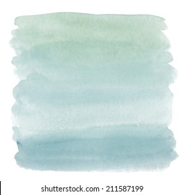 Subtle Muted Blue Ombre Watercolour Wash