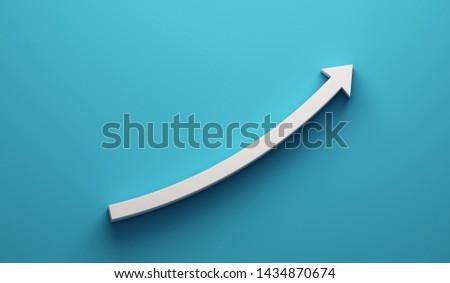 Succes arrow up. 3D Render illustration