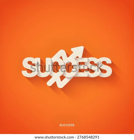 Succes word design in solid bg