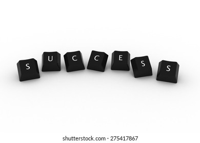 SUCCESS Computer Keys on white background