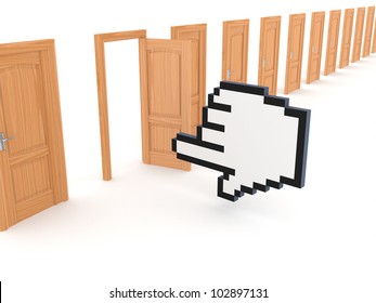 Success concept.Isolated on white background.3d rendered.