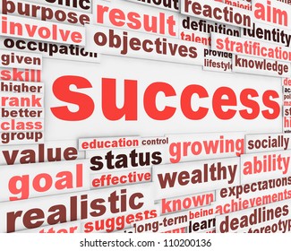 Success Message Poster Design Leadership Conceptual Stock Illustration ...