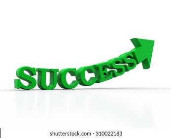 Success Text Arrow On White Background Stock Illustration 310022183 