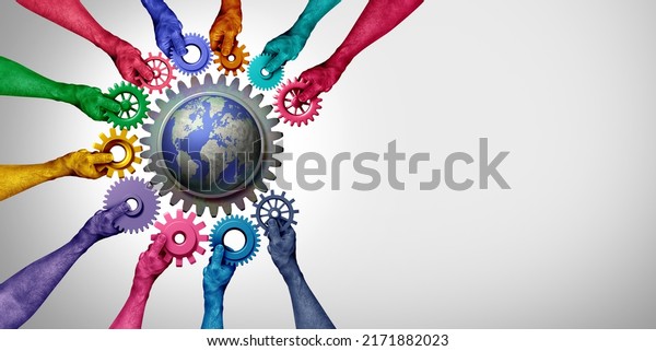 Successful Teamwork Business Agreement\
Collaboration and succeeding together or collaborating as a team\
concept as an agreement metaphor for diverse people connected with\
3D illustration\
elements.