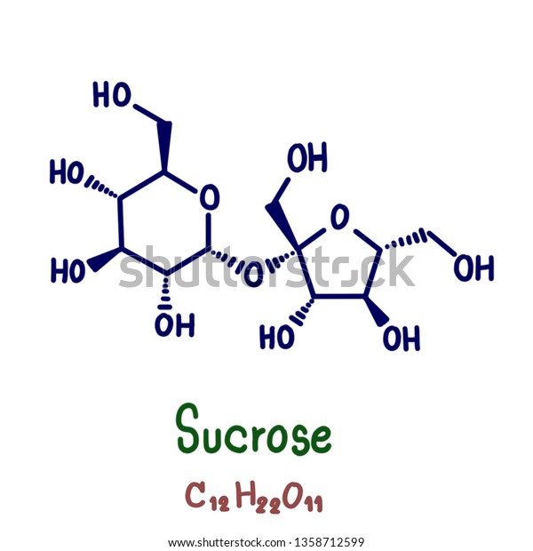 Sucrose is common sugar. It is a disaccharide, a\
molecule composed of two monosaccharides: glucose and fructose.\
Sucrose is produced naturally in plants, from which table sugar is\
refined. Draw
