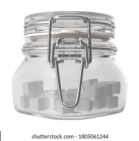 Sugar Canister 3D Illustration On White Background