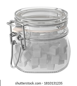 Sugar Canister 3D Illustration On White Background