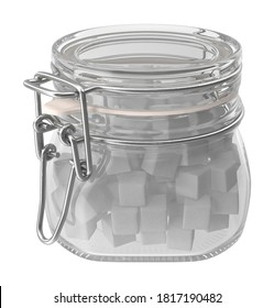 Sugar Canister 3D Illustration On White Background